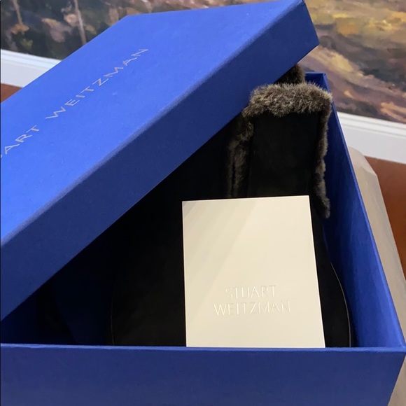 BNWT Stuart Weitzman Winter Fur-Trim Ankle Boots - Picture 12 of 17